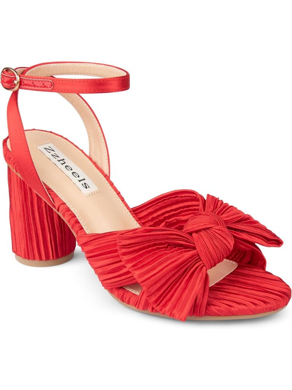 🆕Women's Dark Red Bow Heels Ankle Strap Block Heel Sandals Wedding Shoes
